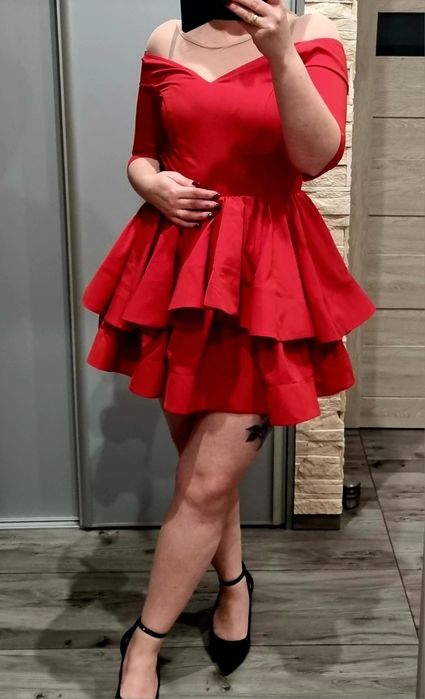 Sukienka czerwona hiszpanka 38 M