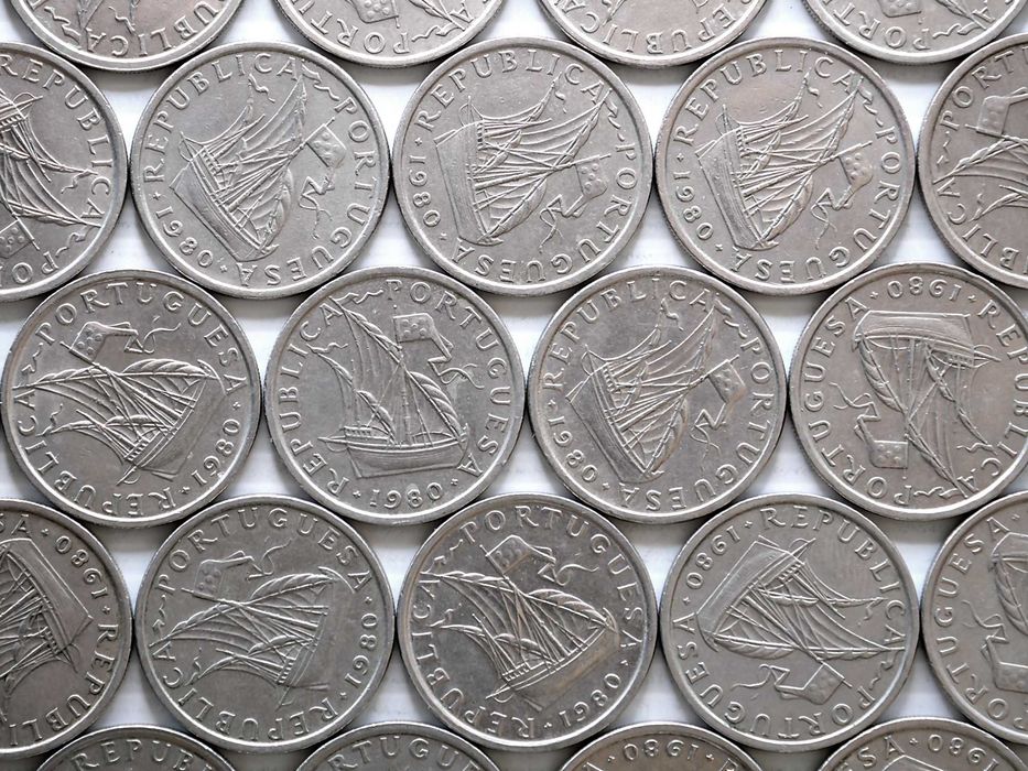 Lote de 55 Moedas 5 Escudos 1980