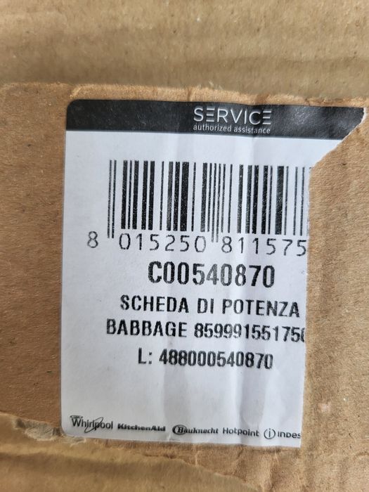 Moduł zasilania do piekarnika  c00540870 whirlpool  Indesit