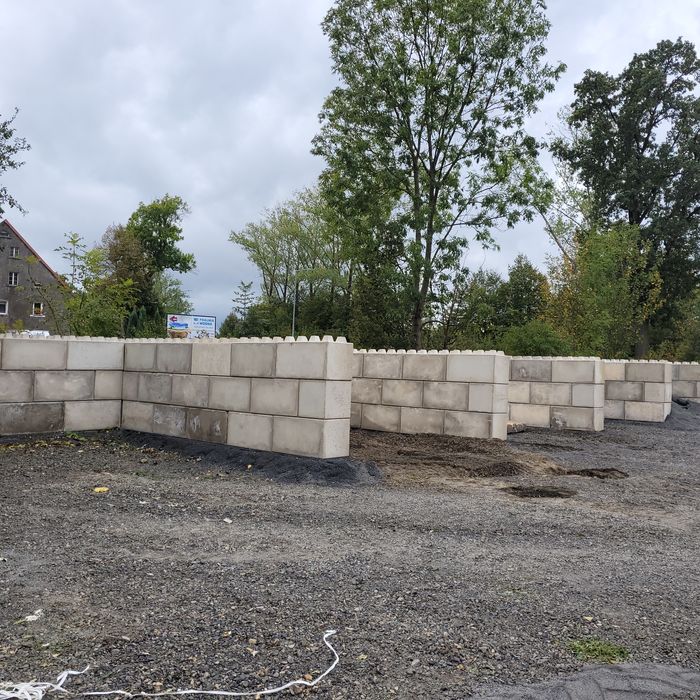 Blok betonowy, mury oporowe