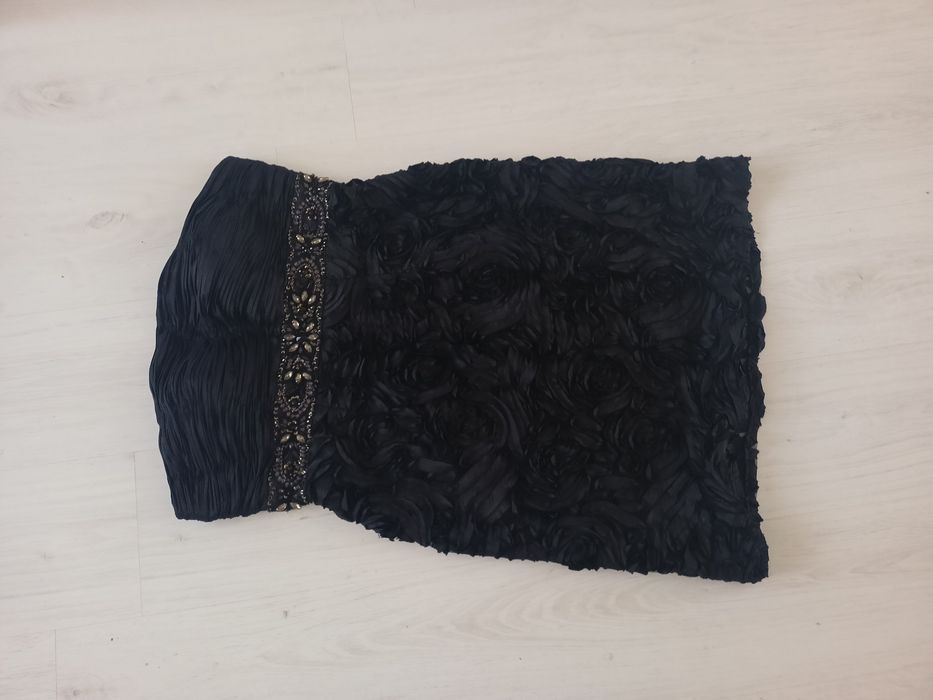 Sukienka koktajlowa   L/Xl róże kwiaty 3D