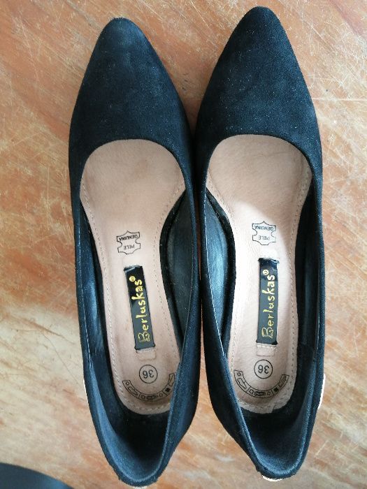 Sapatos salto pretos 36