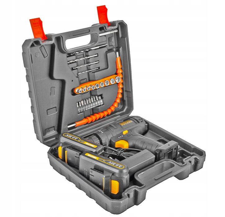 Wiertarko Wkrętarka Udarowa Akumulatorowa 20v Li-lon 2x Aku Okazja fv