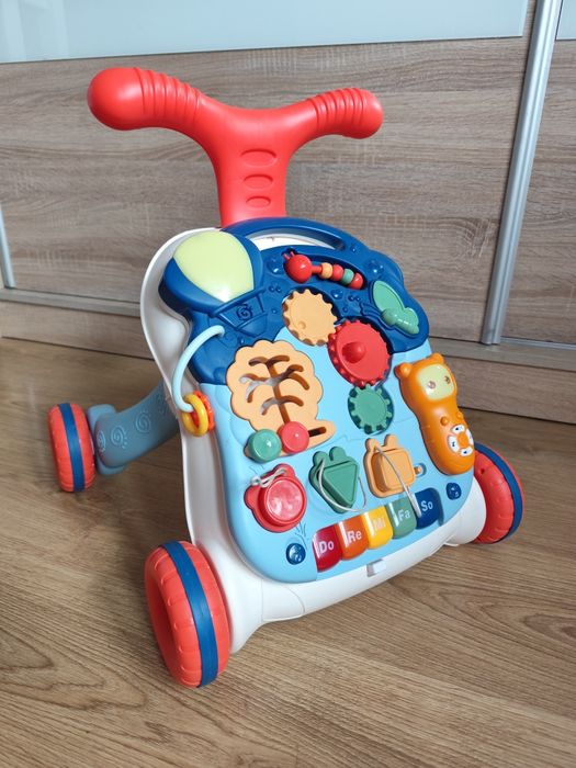 Wielofunkcyjny Chodzik Pchacz Interaktywny Stolik Edukacyjny 3W1