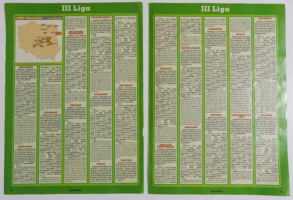 Skarb kibica - II i III liga sezonu 2000/2001