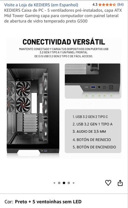 Vendo caixa de pc nova!