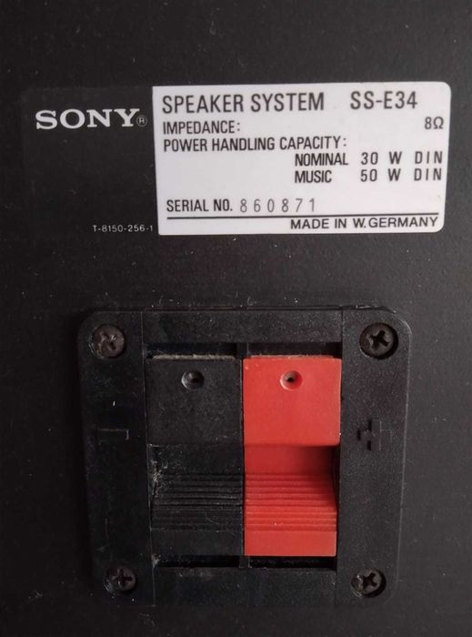 Sony SS-E34 колонка (одна) вінтаж 80-х Німеччина 8 Ом 30/50 Вт