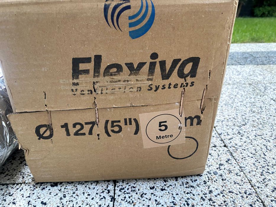 Przewód, kanał wentylacyjny, elastyczny, izolowany, 2 mb