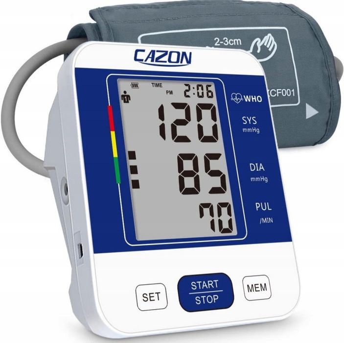 CAZON Ciśnieniomierz Naramienny – Monitor Ciśnienia Wyświetlacz