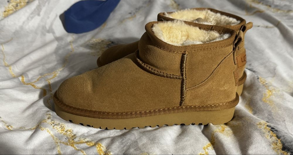 UGG Classic Ultra Mini в цвете Chestnut, коричневі уггі