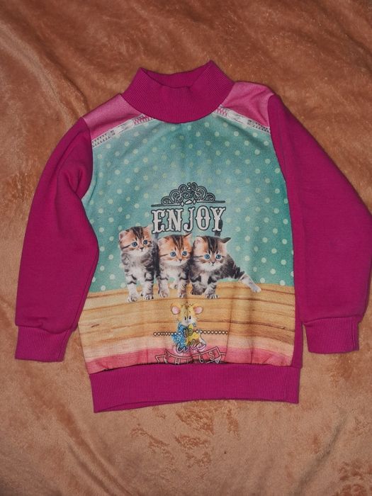 Тепла кофта, толстовка для дівчинки, р.98-110