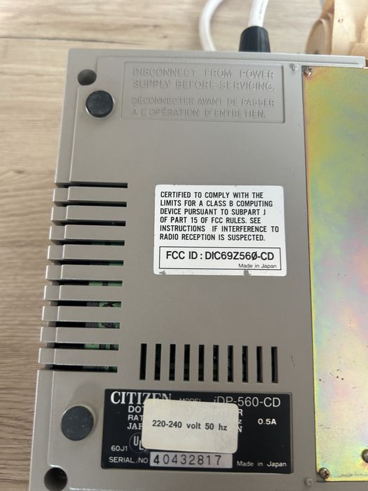 Vintage Citizen pokwitowania iDP560-CD