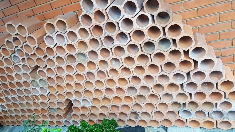 Garrafeira barro dupla hexagono