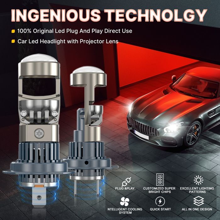 Нові Лампи лампочки лед led лінзи н11 н7 н4 н1 h7 h4 h11 h1 h8 h4 h3