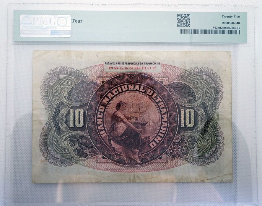 Nota PMG 10 Esc Moçambique 1941 - já com 85 Anos