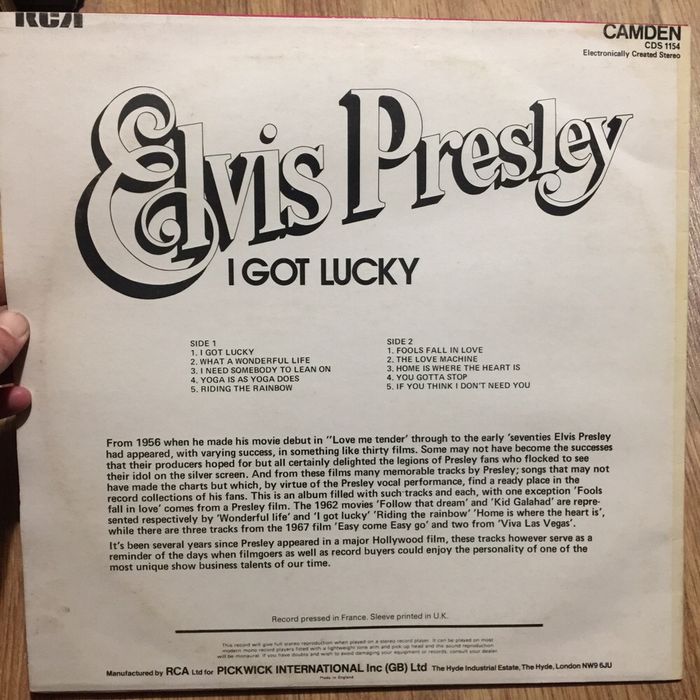 Vinil: Elvis Presley - I got Lucky 1967