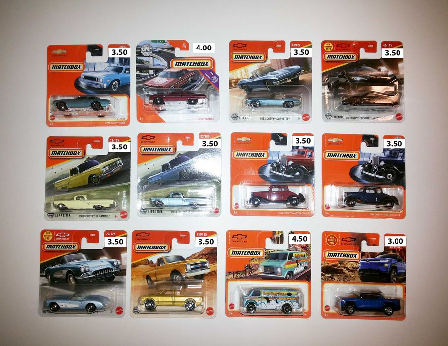 Chevy Camaro Corvette - Carros da Marca Matchbox e Hot Wheels escala 1/64
