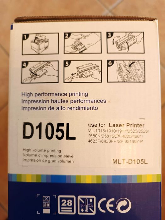 Toner czarny MLT D105L, drukarki laserowej Samsung ML 1910, 1911, 1915
