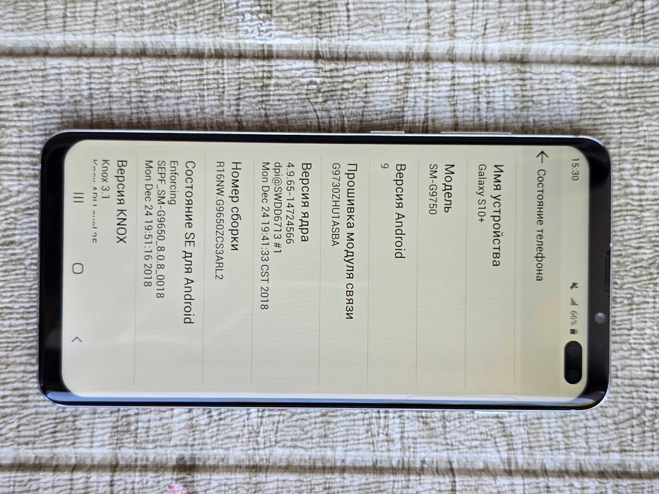 Samsung S10+ 128 Gb SM-G9750 Китай состояние нового
