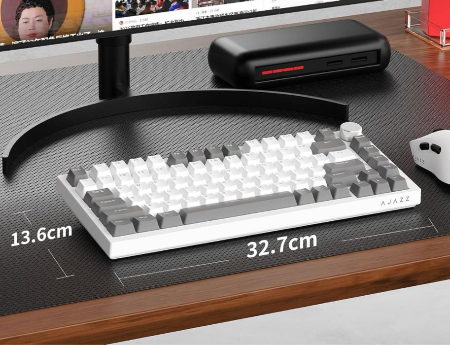 Клавіатура AJAZZ AK820 Grey-White Original Провідна