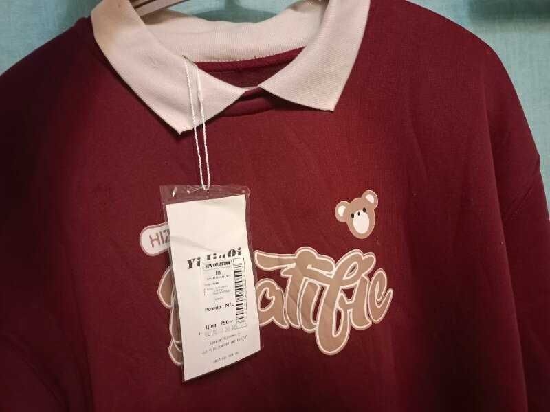 Світшот бордо , всередині фліс , знижки