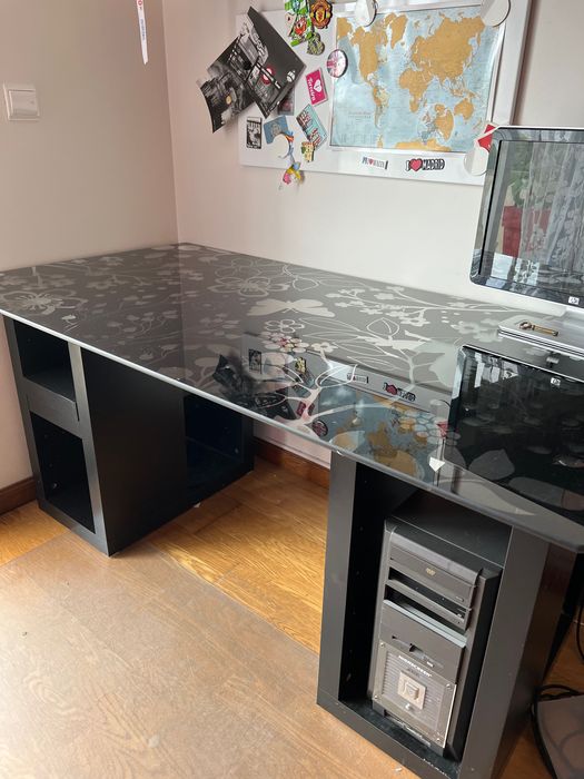 Tampo de vidro para secretária IKEA