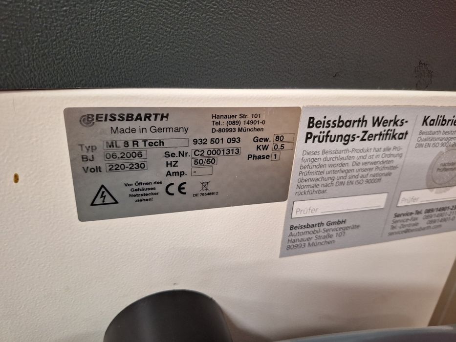 Beissbarth ML 8R Tech radio BMW KDS II geometria kół zbieżność