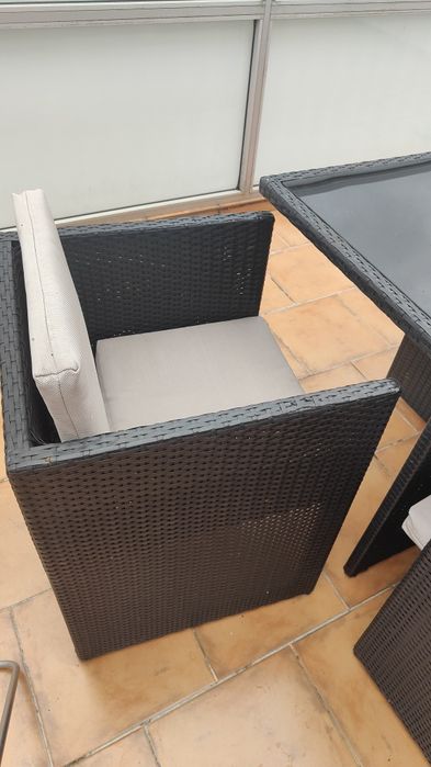 Conjunto Mesa e Cadeiras (4)Rattan