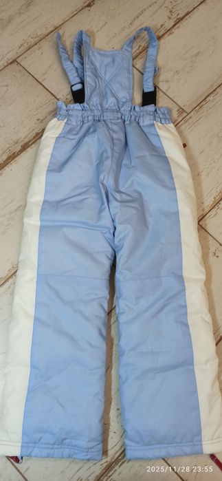 Zimowe narciarskie na szelkach spodnie 116 bdb dla dziewczynki