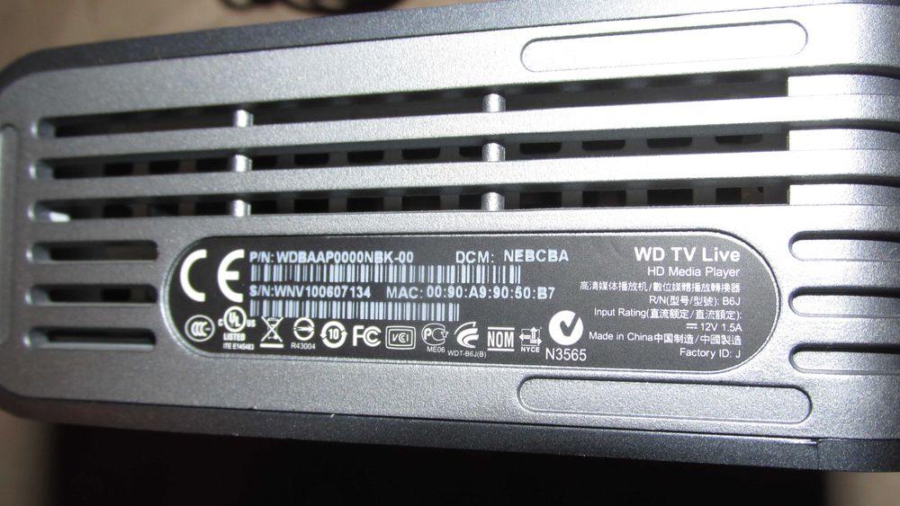 Odtwarzacz multimedialny WD TV Live Media Player USB 2.0 HDMI