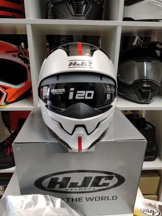 Kask modułowy HJC i20 Vena biało-czarny roz M