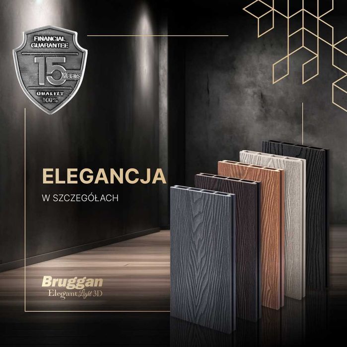 Deska tarasowa kompozytowa Bruggan  Elegant PROMOCJA!Montaż!Transport!