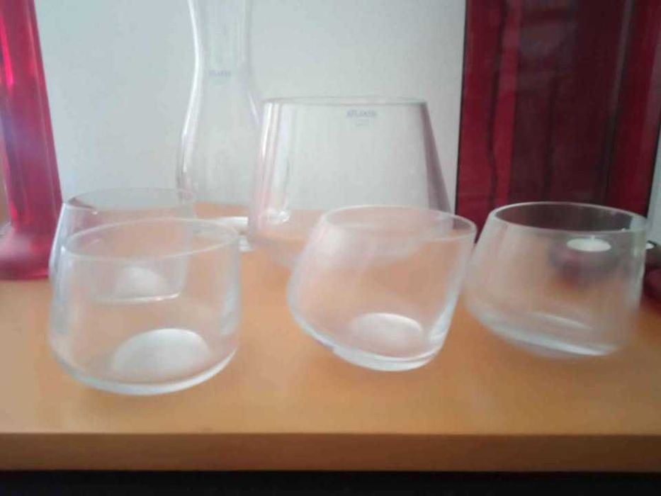 Serviço copos whisky e taça para gelo