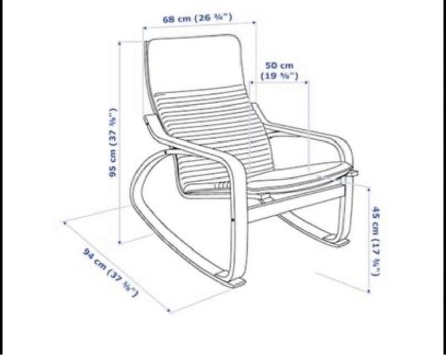Cadeira de baloiço, chapa de bétula/Knisa bege claro