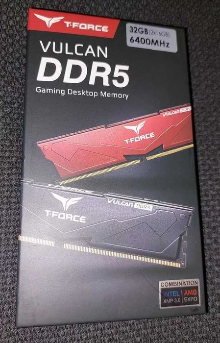 RAM Team Group Vulcan Red 32GB DDR5 6400MHz CL40 (2x16GB) NOWE