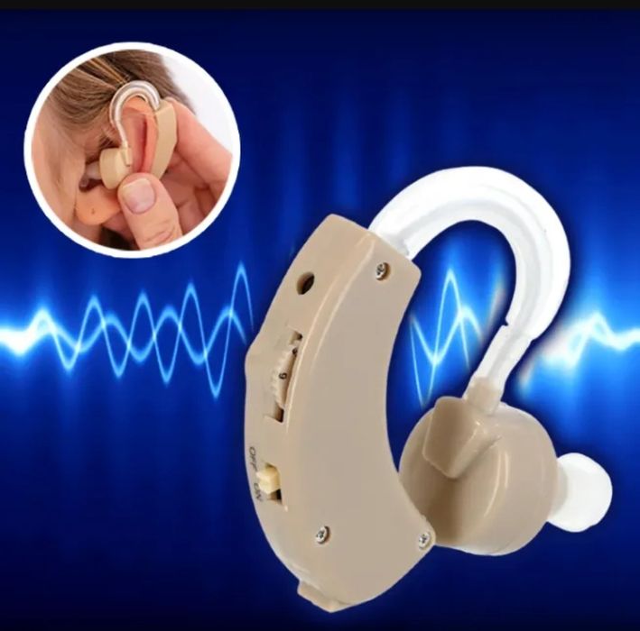 Надійний слуховой аппарат + Силіконові вкладиші 3 шт. + Батарейки