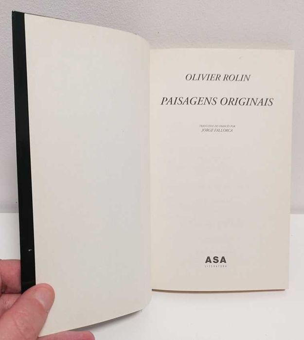 Paisagens Originais, de Olivier Rolin
