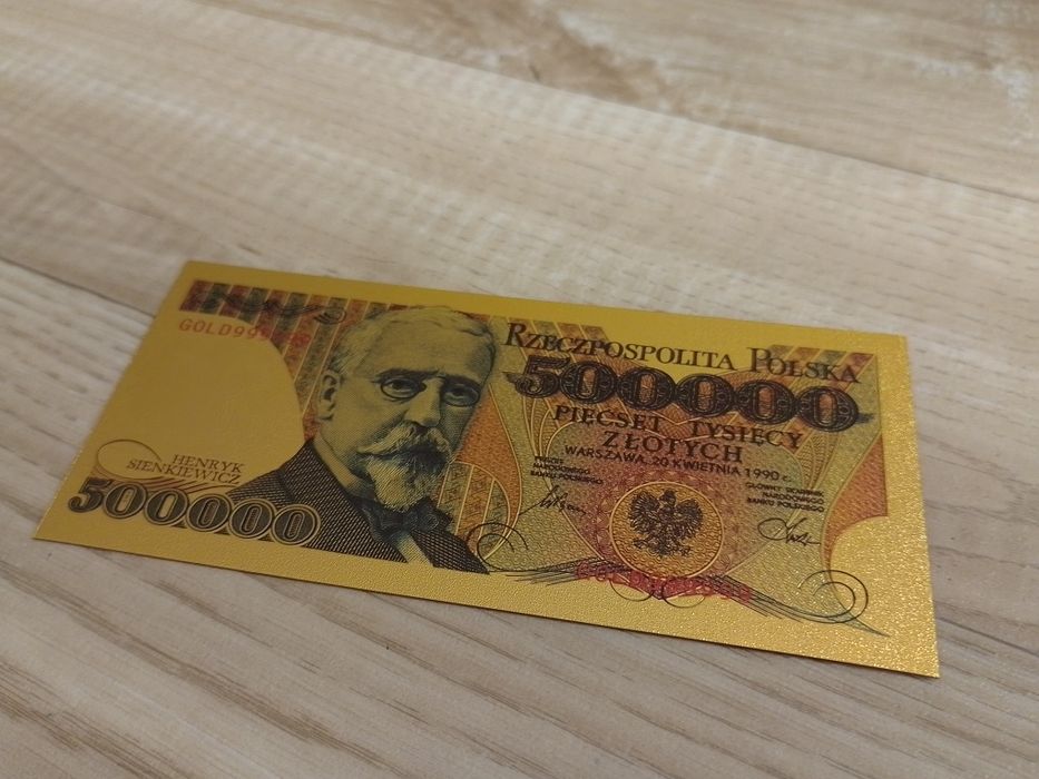 500.000 zł PRL. Piękny! Złocony.