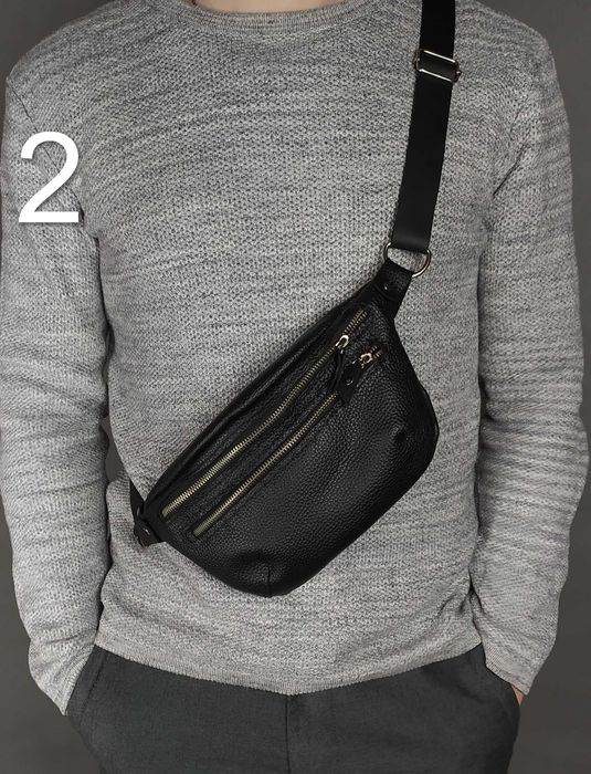 Бананка кожаная  ручная работа | женская, мужская  6| 2 вида