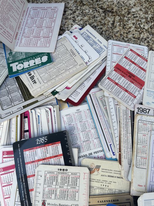 Colecao de Diversos Calendarios Raros e Antigos