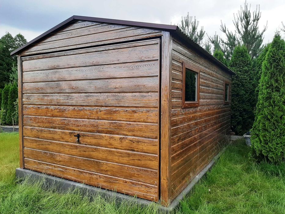 Grafitowy Garaż Blaszany + Dodatkowe Drzwi w Cenie