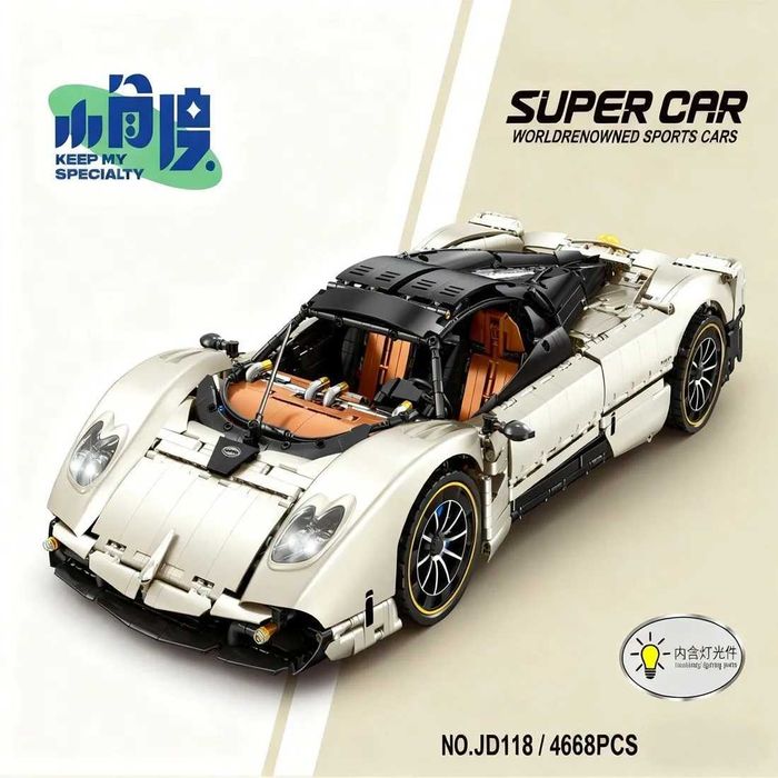 ‼️В КОРОБЦІ ‼️Конструктор JD118 Pagani Utopia + підсвітка