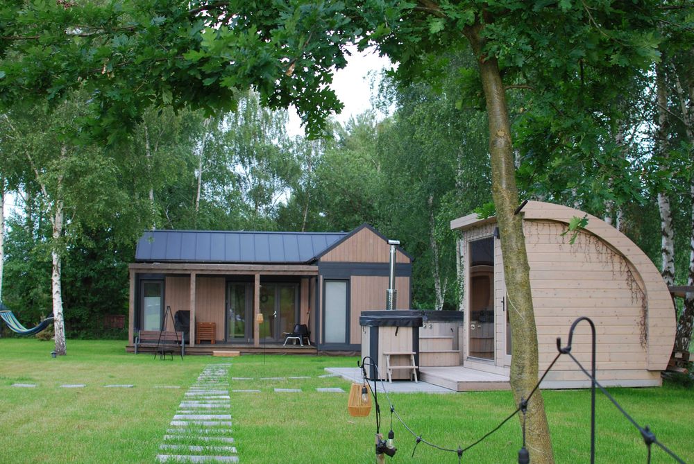 Domek całoroczny, jacuzzi, sauna - Brzozowy Zakątek