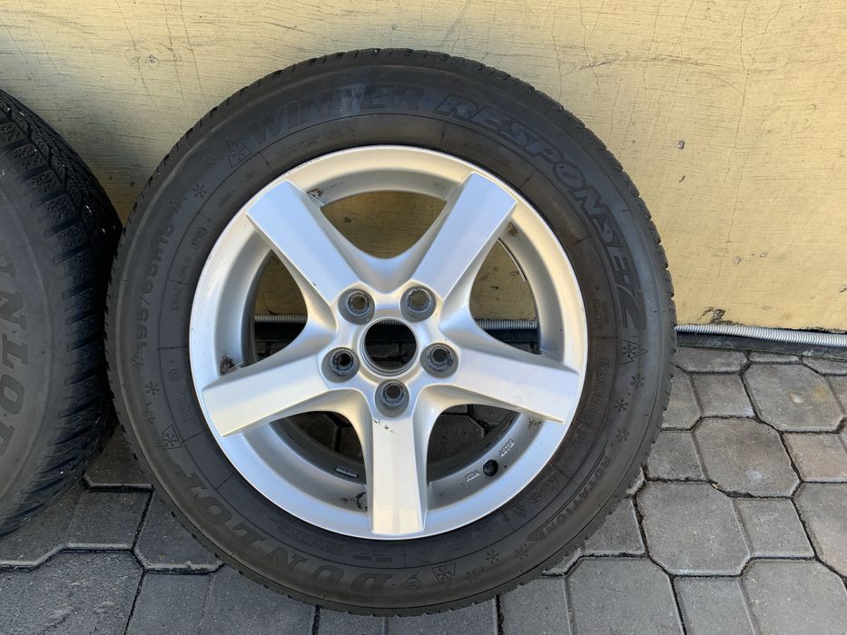 Koła Alufelgi 15” 5x112 + Opony Zimowe 195/65R15 VW Audi Skoda