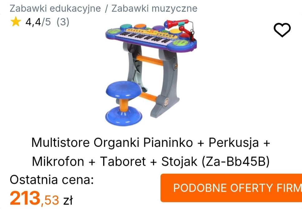 Keyboard pianino dla dzieci