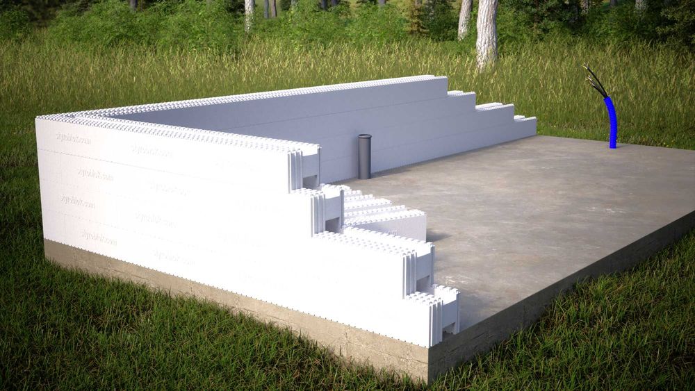 Bloczek styropianowy Styroblok EPS-120 do budowy domu basenu 100x35