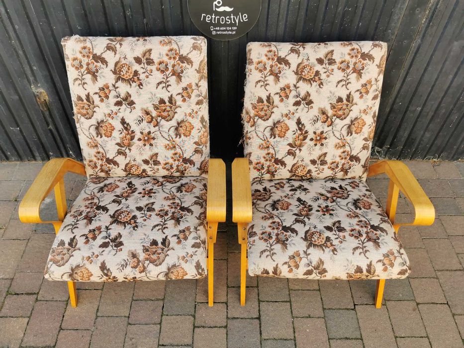 Fotel Czechosłowacja TATRA Nabytok, proj. F. Jirák, Vintage Prl Design