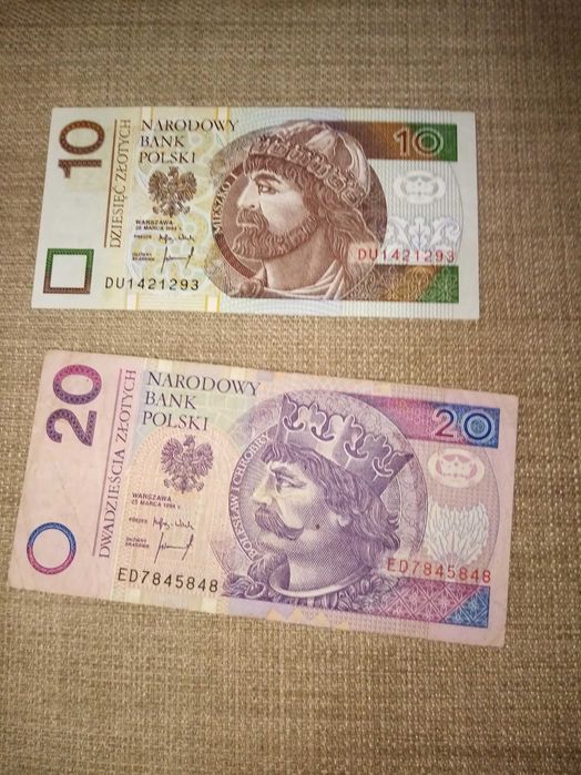 POLÓNIA 7 Notas 6 Novas Não Circuladas e 1 MBC ver as fotos