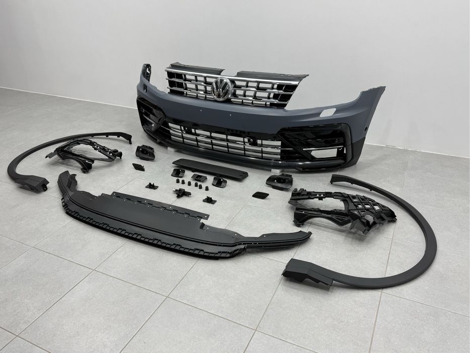 Бампер передний R-line Volkswagen Tiguan 2016 2017 2018 2019 2020