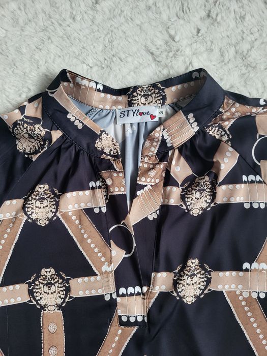 Czarno brązowa dłuższa bluzka rozm 42 44